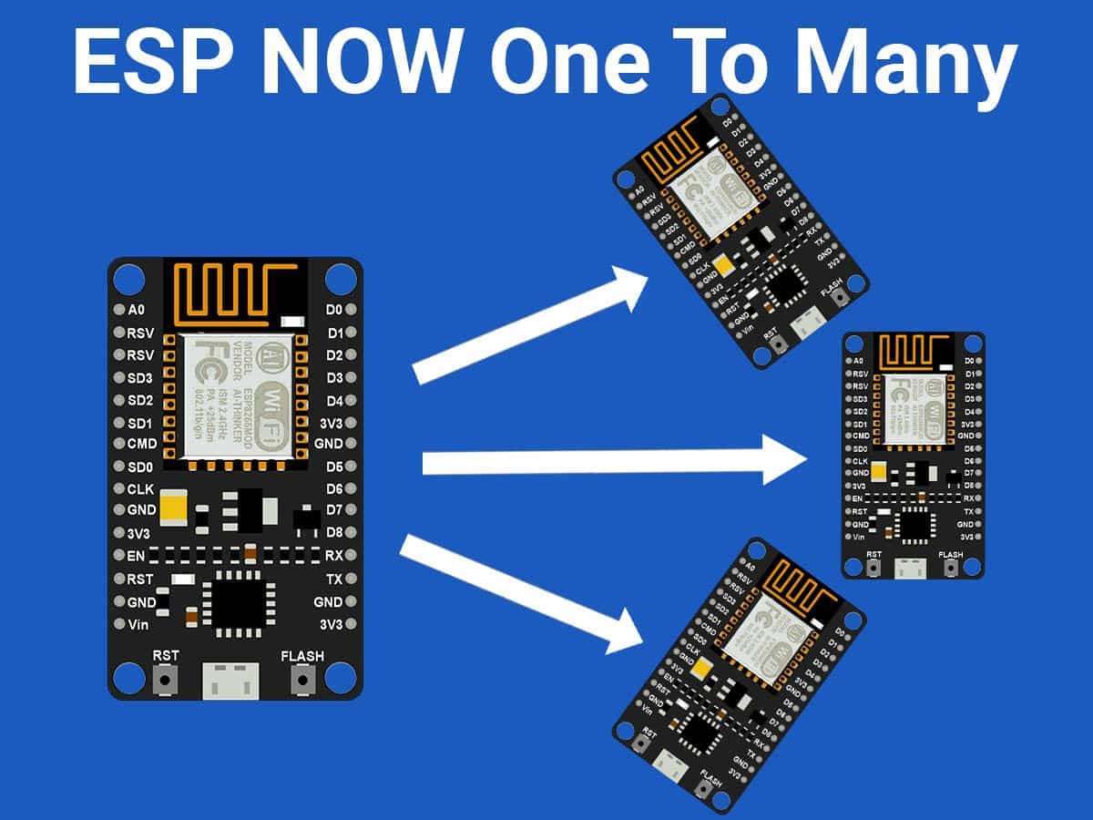 ESP-NOW ESP8266 One to Many Send the data from one board to multiple boards